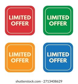 Oferta limitada Vector de Botón: colección de Botón de Vector de comercio electrónico mínima moderna