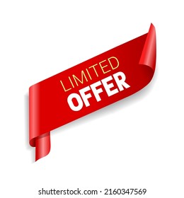 limited offer or exclusive deal banner, icon, vector illustration Last Chance red ribbon.