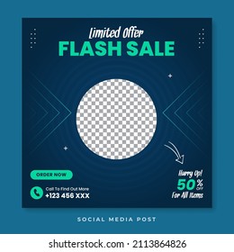 Limited offer flash sale social media post template