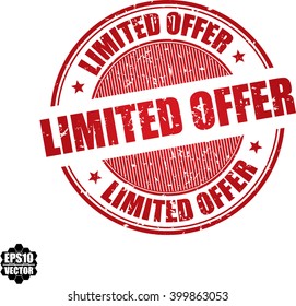 Limited offer grunge stamp.Vector