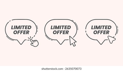 Limited offer hurry up with clock for promotion, banner, price. Label countdown of time for offer sale or exclusive deal.Alarm clock	
