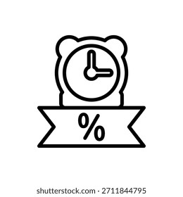 Ícone de oferta limitada, gráficos de vetor de linha