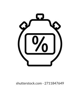 Ícone de oferta limitada, gráficos de vetor de linha