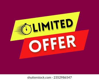 Limited offer icon with timer, exclusive offer