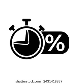 Icono de oferta limitada, ilustraciones de gráficos vectoriales 