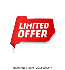 Limited offer label design. special offer concept. Banner design. Vector template.