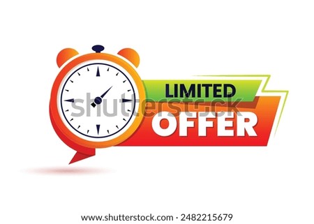 Limited Offer Label With smart Watch Icon

