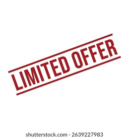 Limited Offer Letter Rubber Stamp Vector Design Template