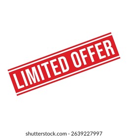 Limited Offer Letter Rubber Stamp Vector Design Template