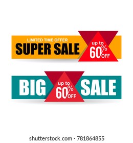 limited offer promotion banner discount 60 vector