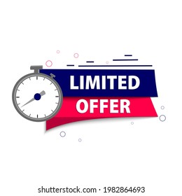 
Beschränktes Angebot. Rotes Banner mit Uhr. Timer, Countdown.
Werbung für Verkaufsförderung. Exklusives Angebot. Wachen Sie den Anruf auf. Letzte Chance, Vektorgrafik einzeln.