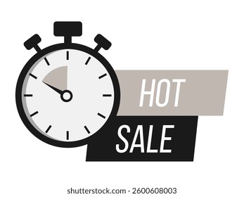 Limited offer. Sale countdown badge. Limited time only discount promotion. Vector illustration	