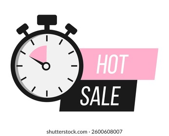 Limited offer. Sale countdown badge. Limited time only discount promotion. Vector illustration	