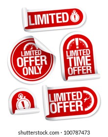 Limited offer sale stickers set.