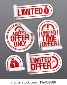 Limited offer sale stickers set.