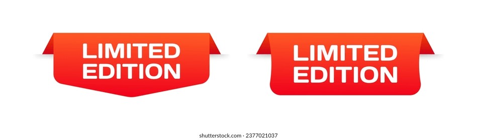 Limited offer signs. Flat, red, limited offer icons, limited offer. Vector icons