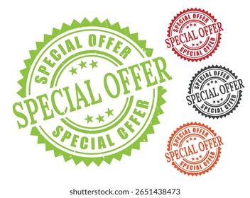 Conjunto de Vector de sello de oferta limitada, iconos de sello de promoción de descuento