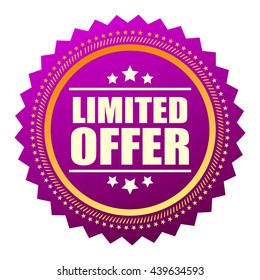Limited offer star icon vector illustration isolated on white background