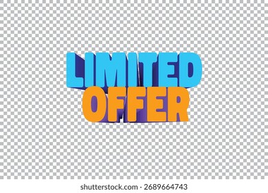 limited offer vector design isolated transparent background 