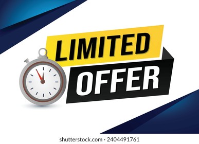 ilustración vectorial de oferta limitada con líneas 3d estilo para página de inicio de medios sociales, plantilla, ui, web, aplicación móvil, afiche, banner, volante, fondo, tarjeta de regalo, cupón, etiqueta, fondo de pantalla
