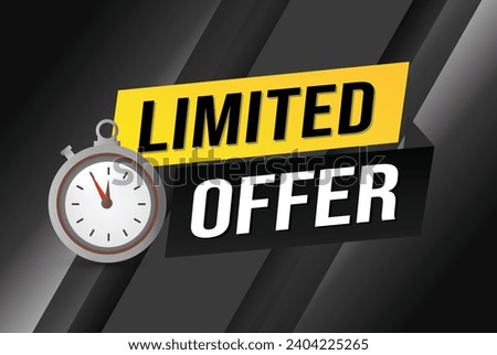 limited offer vector illustration with lines 3d style for social media landing page, template, ui, web, mobile app, poster, banner, flyer, background, gift card, coupon, label, wallpaper
