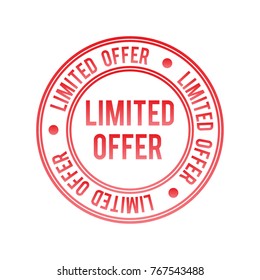 Limited offer vector stamp