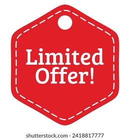 Limited Offer. The Limited Offer Vector is a visually appealing graphic illustration or image file representing a special product release with a restricted quantity available.