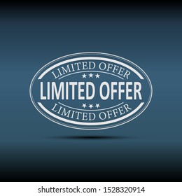 Limited Offer white Vector Icon Design on a blue bgackground