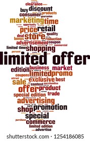 Limited offer word cloud concept. Vector illustration