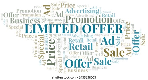 Limited Offer word cloud. Wordcloud made with text only.