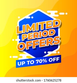 Limited Period Offers Shopping Deals Background Vector