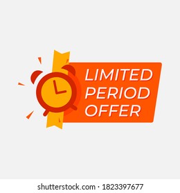 Limited Period Offers Shopping Discount Web Template Vector