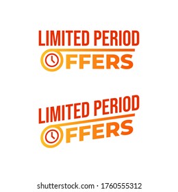 Limited Period Offers Shopping Label Logo Vector