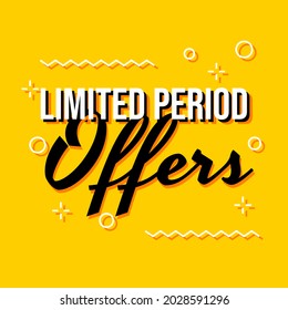 Limited Period Offers Web Banner Template Design Vector