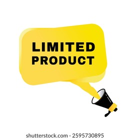 Limited product banner flat vector label, sign. vector illustration design template.