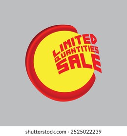 limited quantities sale text sticker icon illustration