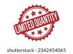 Limited Quantity rubber grunge stamp seal vector