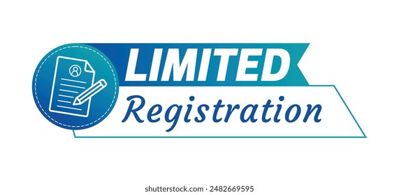 Limited registration infographics. Vector illustration.
