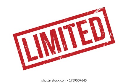 Limited Rubber Stamp. Red Limited Rubber Grunge Stamp Seal Vector Illustration - Vector