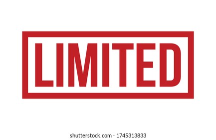 Limited Rubber Stamp. Red Limited Rubber Grunge Stamp Seal Vector Illustration - Vector