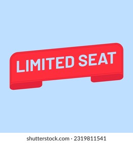 limited seat button label clipart