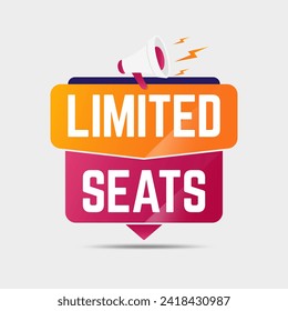 limited seats apply now announcement job vacancy banner vector