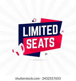 limited seats apply now announcement job vacancy banner vector