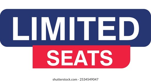 limited seats apply now announcement job vacancy banner speech bubble