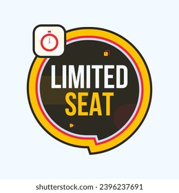 limited seats banner label clipart