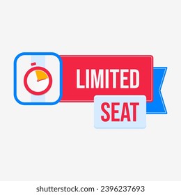 limited seats banner label clipart