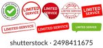 limited service edition limit stock advertisement ads stamp collection icon template circle rectangle shape red green color label watermark