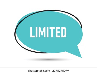 Limited speech bubble text. Hi There on bright color for Sticker, Banner and Poster. vector illustration.