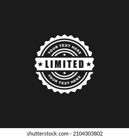 Limited stamp seal icon vector illustration