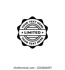 Limited stamp seal icon vector illustration